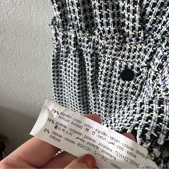 Zara Tweed Houndstooth Pinafore Mini Dress - Picture 8 of 8